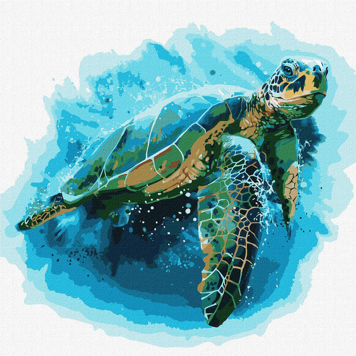 Painting by Numbers kit Blue turtle KHO4271