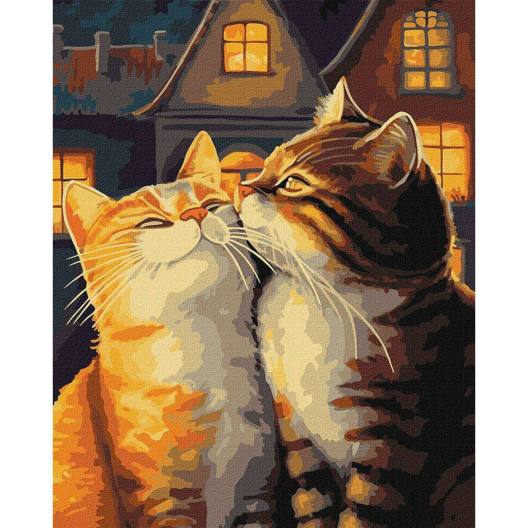 Painting by Numbers kit Enamored cats KHO6526