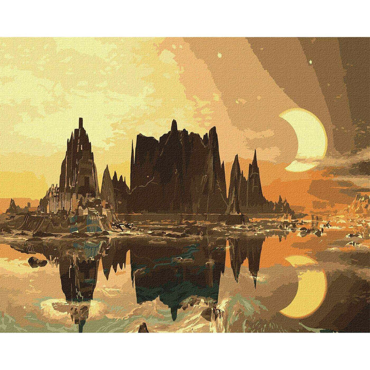 Painting by Numbers kit Golden city KHO2853