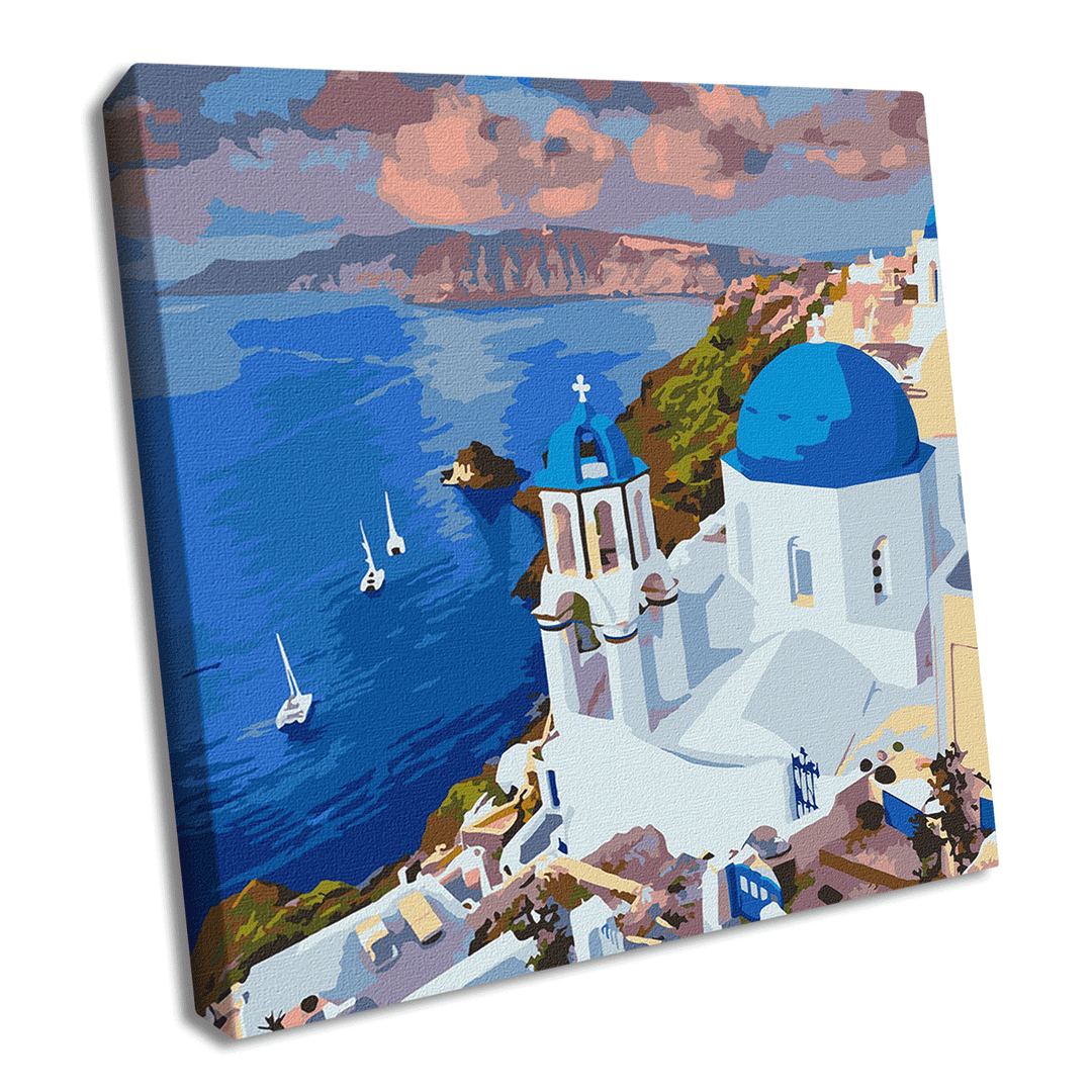 Painting by Numbers kit Picturesque Santorini KHO2754