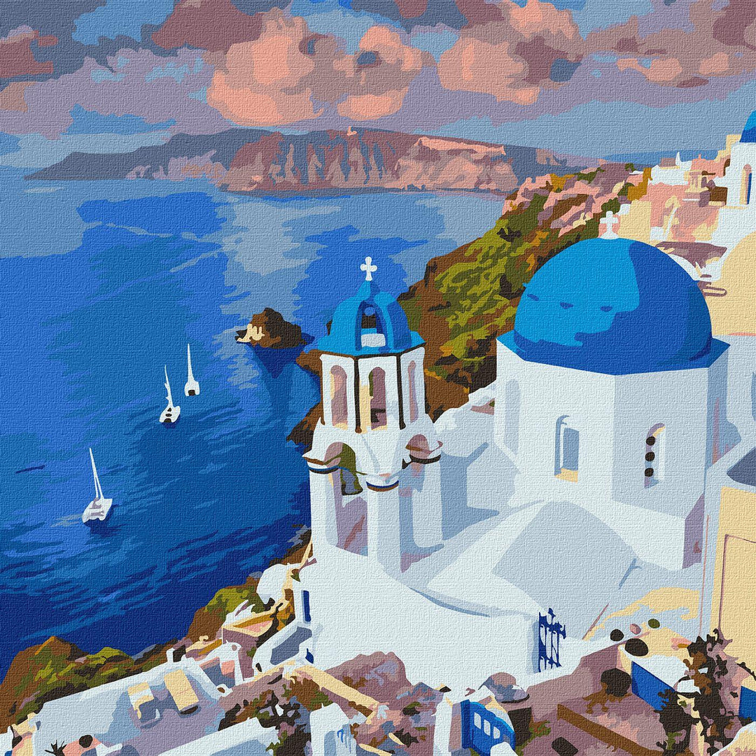 Painting by Numbers kit Picturesque Santorini KHO2754