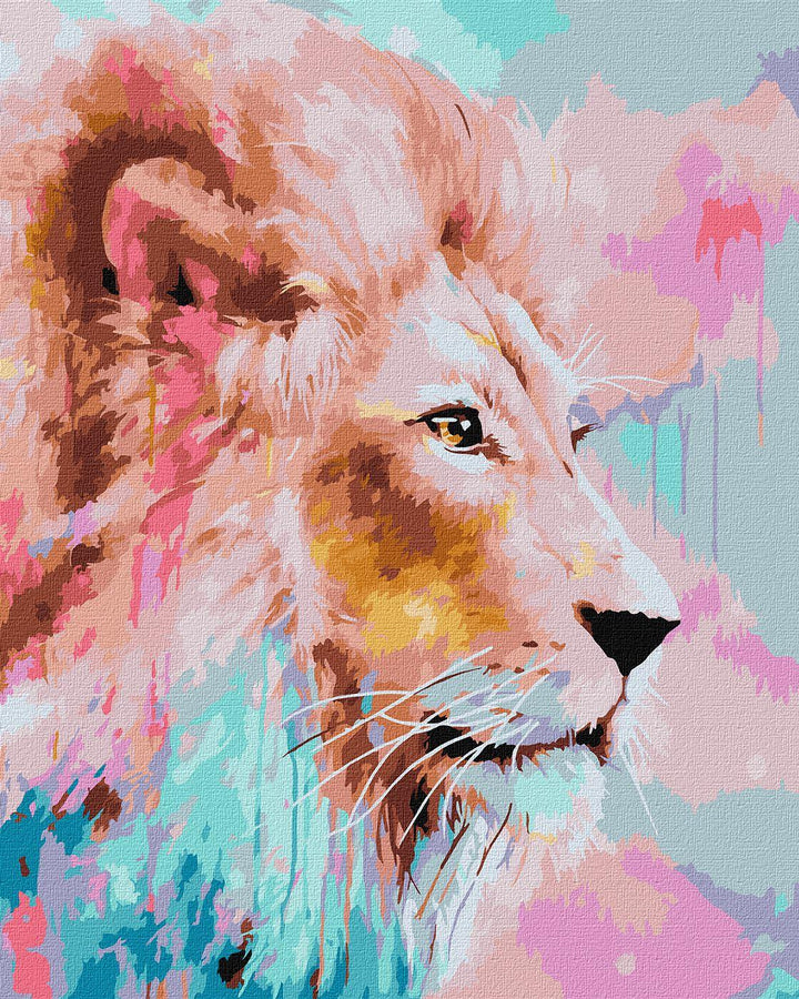 Painting by Numbers kit Pink Lion KHO4399