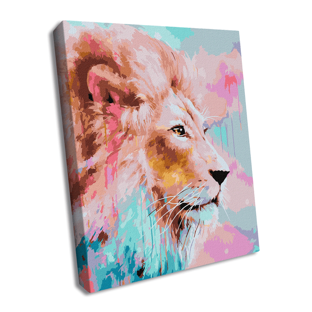 Painting by Numbers kit Pink Lion KHO4399