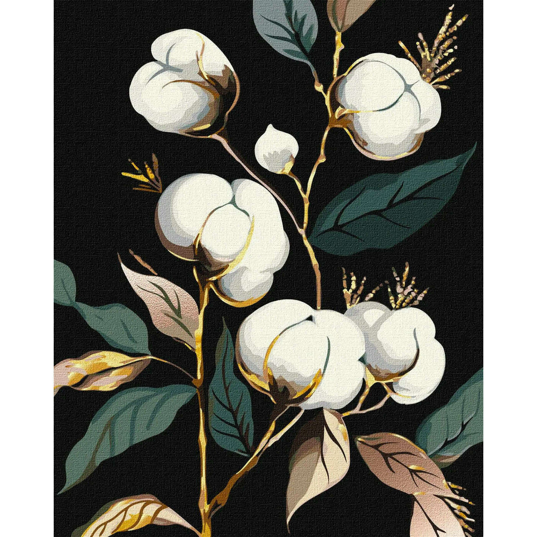 Painting by Numbers kit Snow-white Cotton with extra metallic paints KHO3246