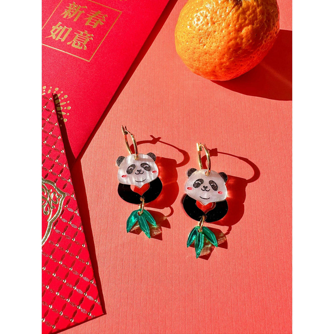 Panda Earrings