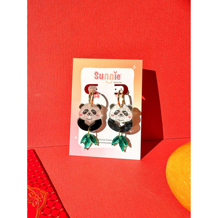 Panda Earrings