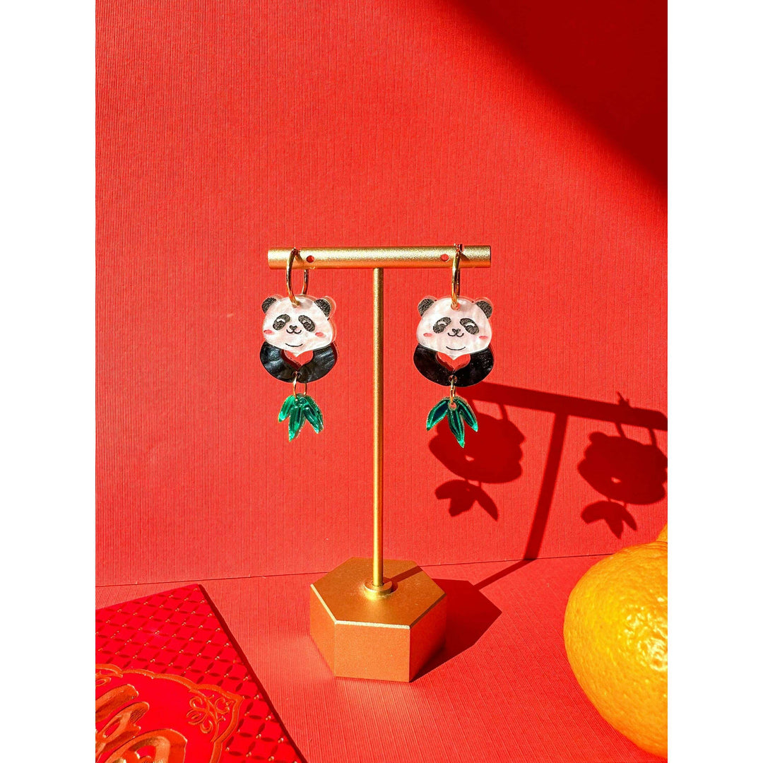 Panda Earrings