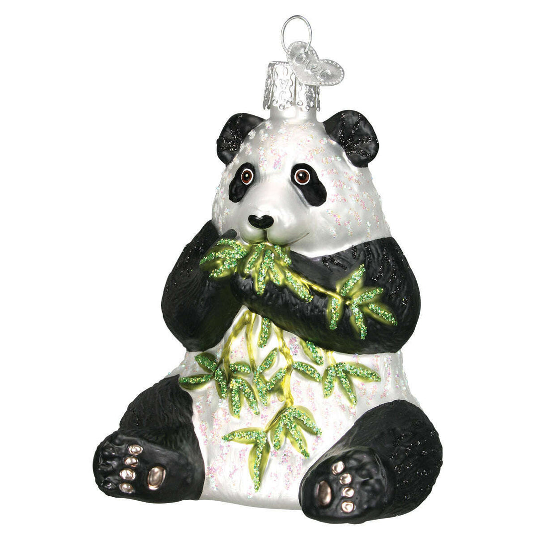 Old World Christmas Panda Blown Glass Ornament