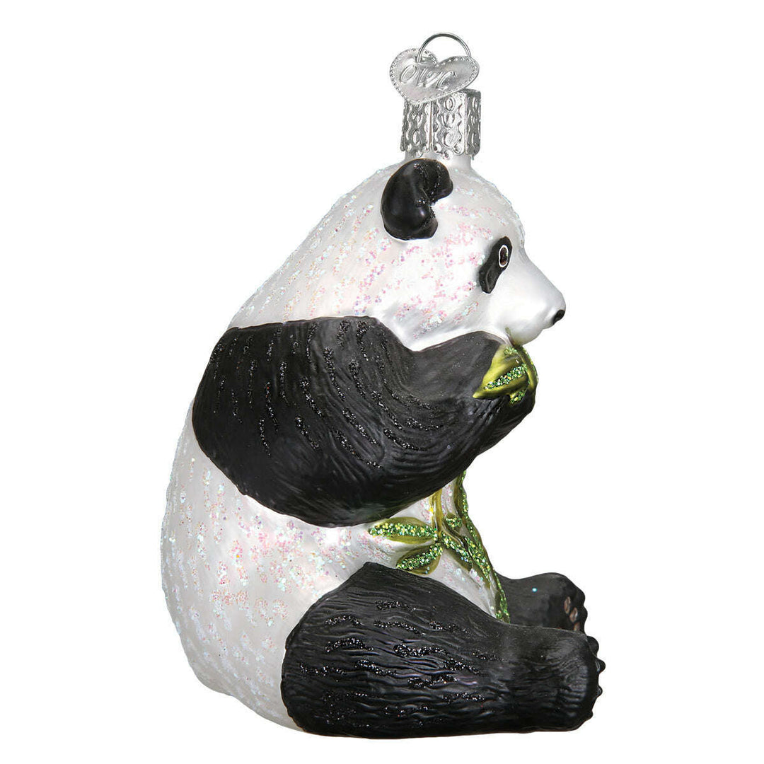 Old World Christmas Panda Blown Glass Ornament