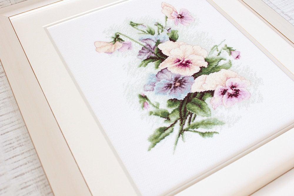 Pansies B2231L Counted Cross-Stitch Kit
