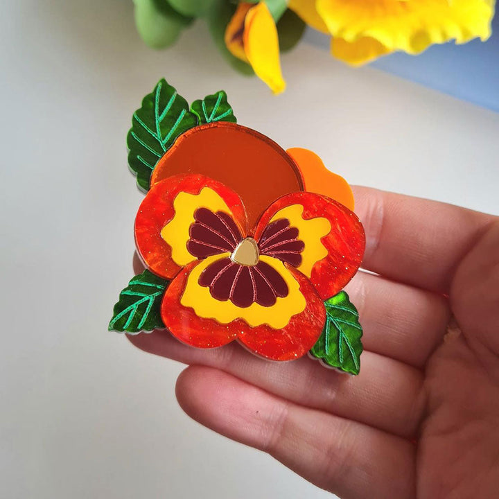 Pansy Brooch - Pre Order by Cherryloco Jewellery 6