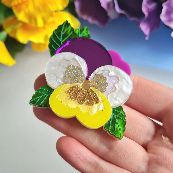 Pansy Brooch - Pre Order by Cherryloco Jewellery 7