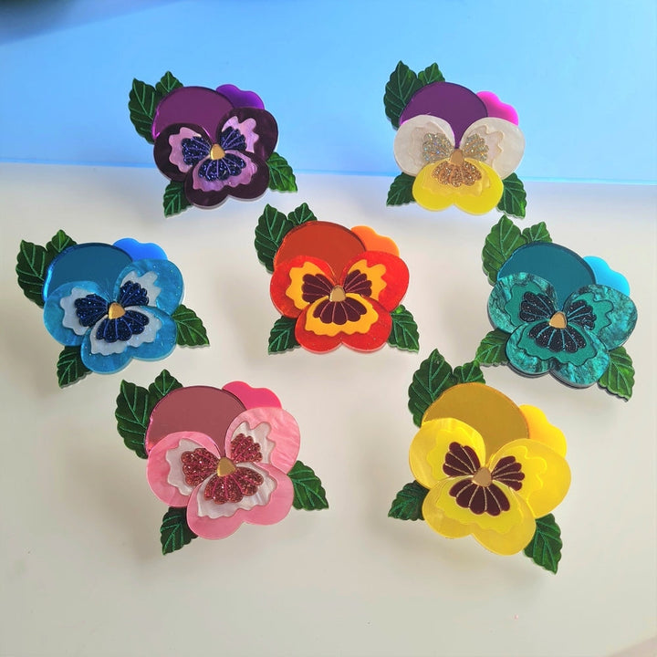 Pansy Charm Statement Necklace - Pre Order by Cherryloco Jewellery 3