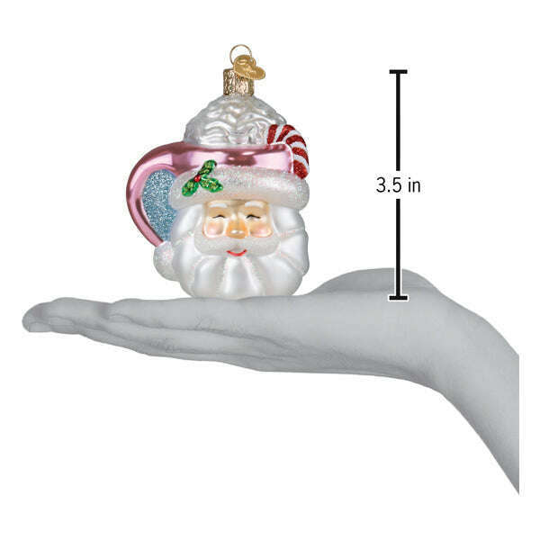 Old World Christmas Papa Noel Mug Blown Glass Ornament