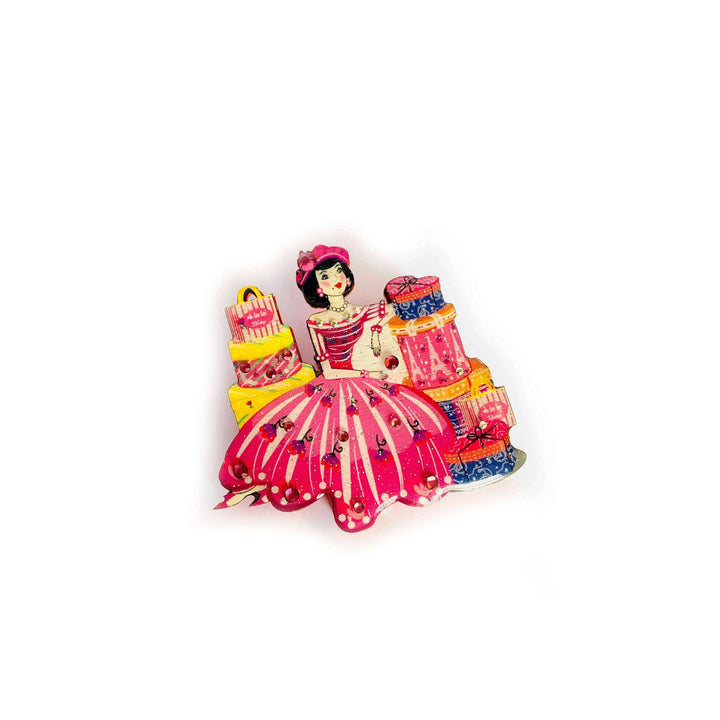 Paris Shopping Brooch by Rosie Rose Parker