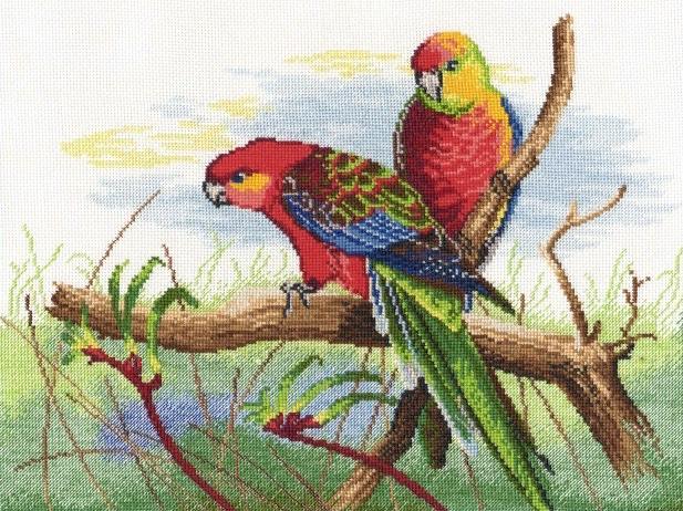 Parrots 509 Counted Cross Stitch Kit