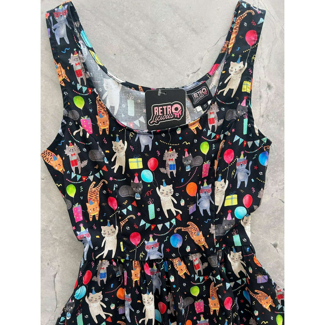 Party Cats Fit & Flare Dress