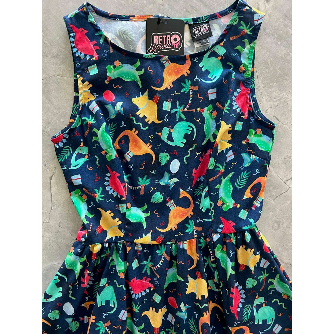 Party Dinos Vintage Dress - XS only