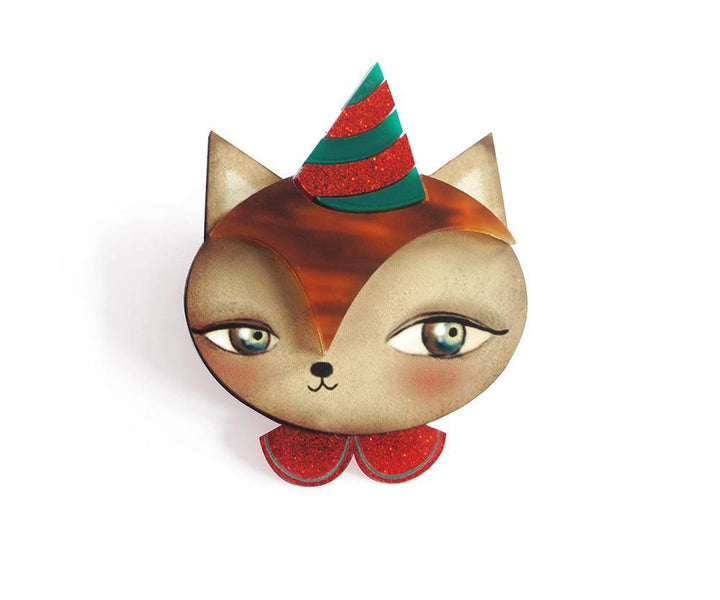 Party Fox Brooch by Laliblue - Quirks!