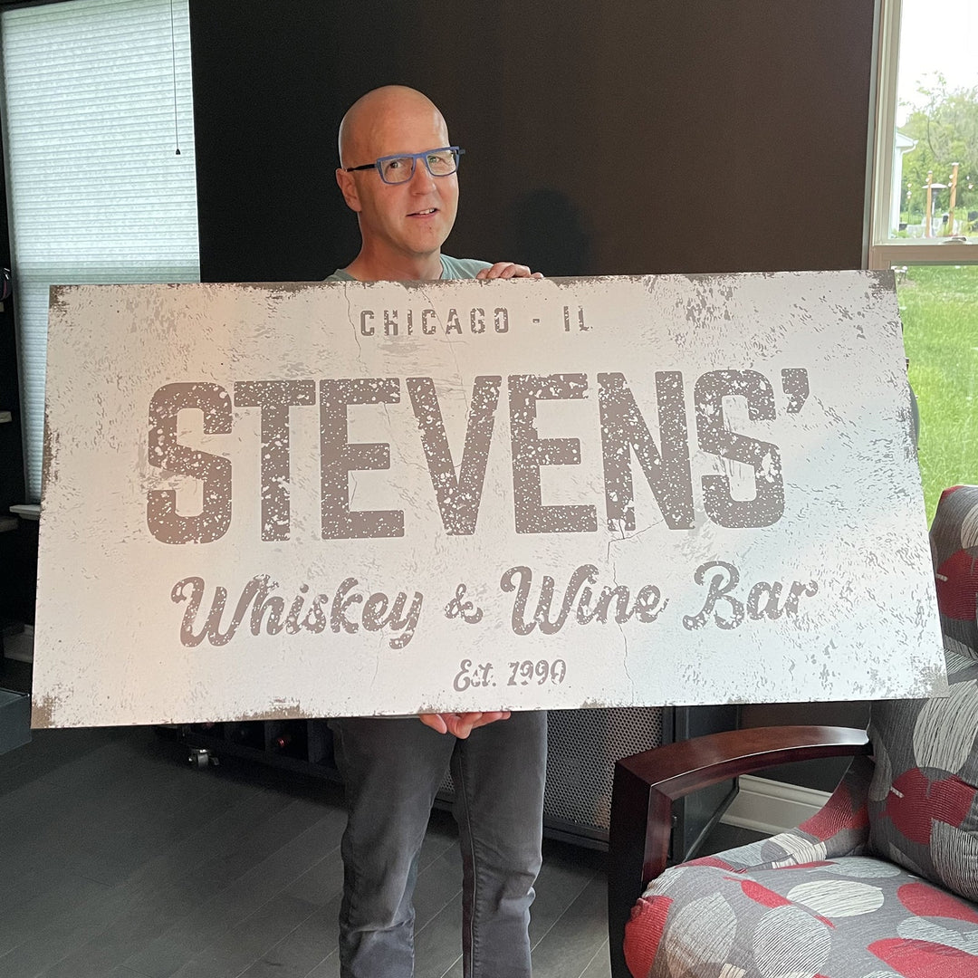 Whiskey And Wine Bar Sign