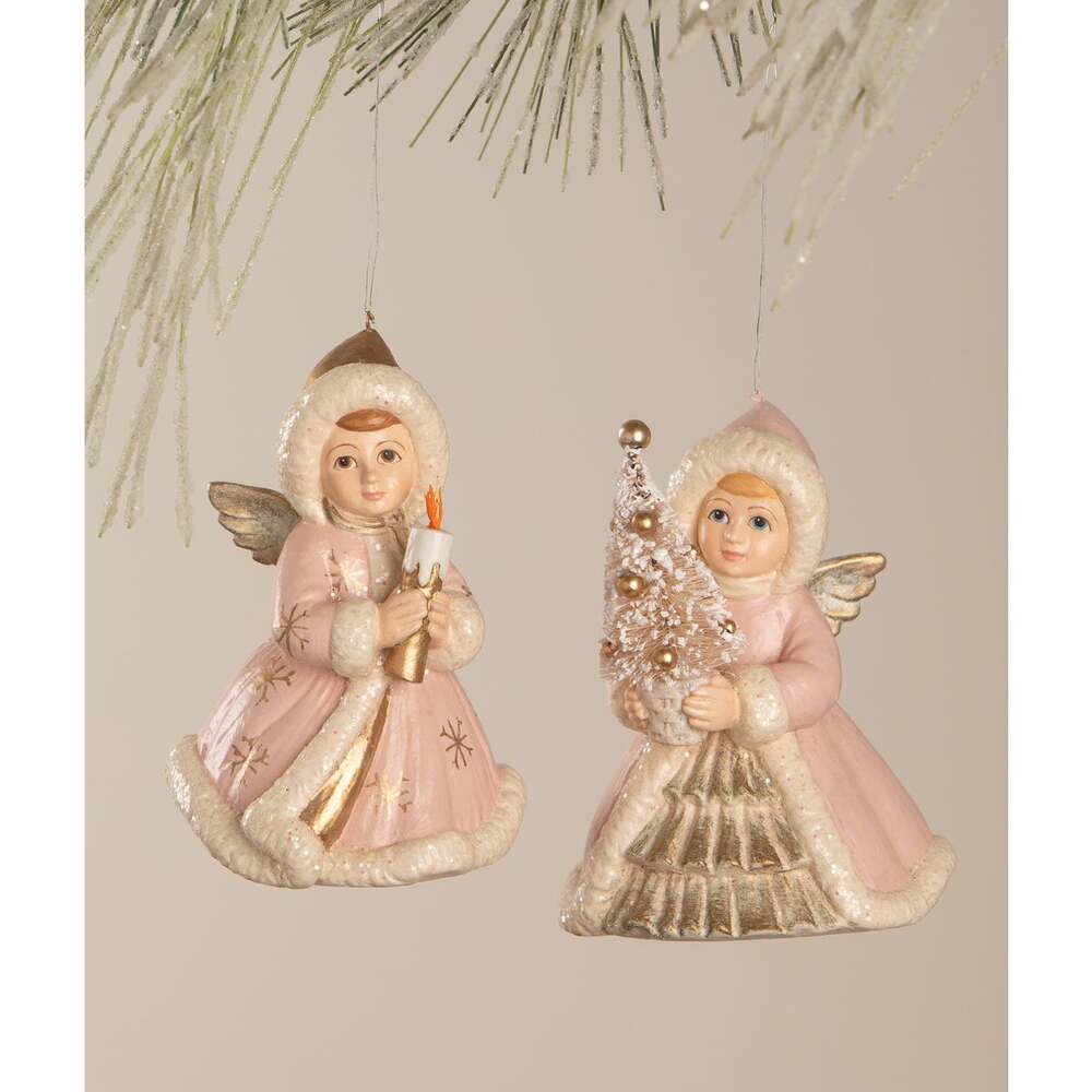 Pastel Angel Holding Candle by Bethany Lowe Designs 5