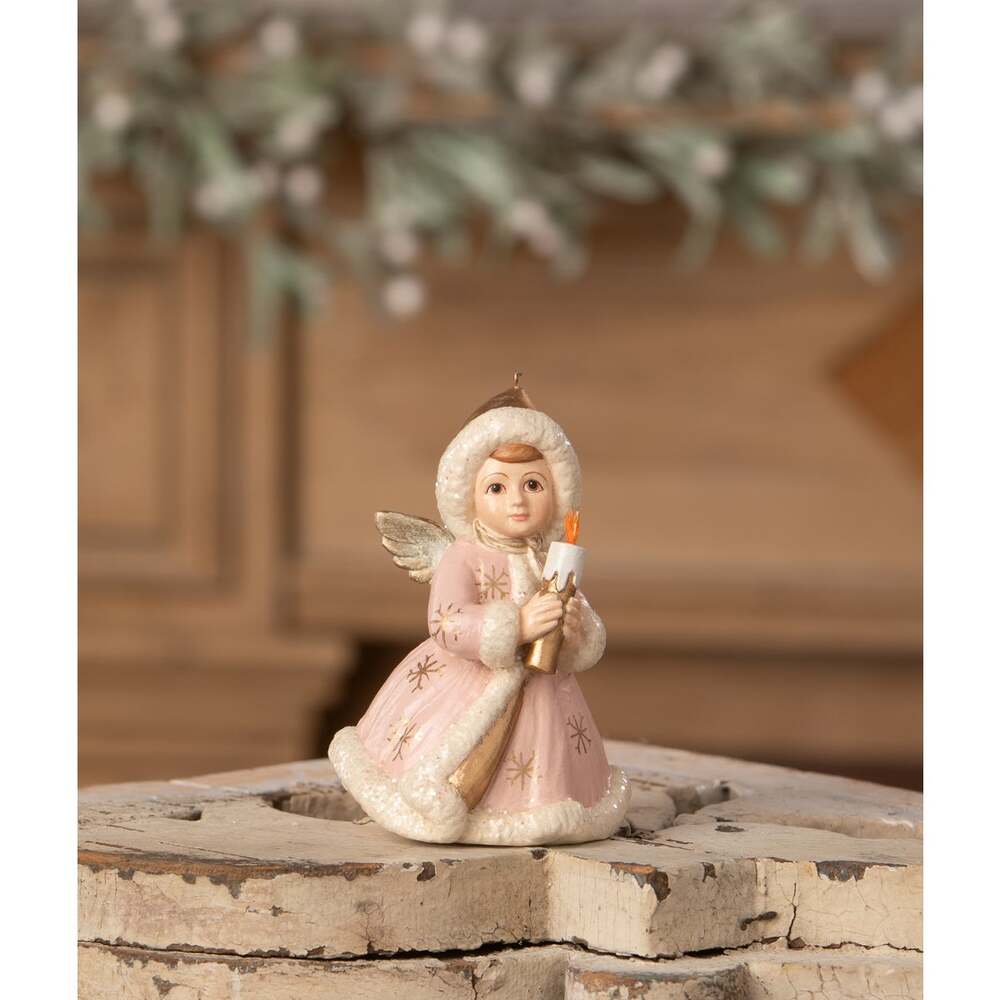 Pastel Angel Holding Candle by Bethany Lowe Designs