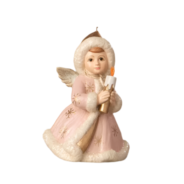 Pastel Angel Holding Candle by Bethany Lowe Designs