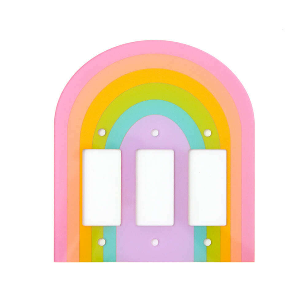 Pastel Rainbow Light Switch Plate