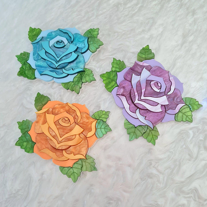 Pastel Rose Brooch by Cherryloco Jewellery 6