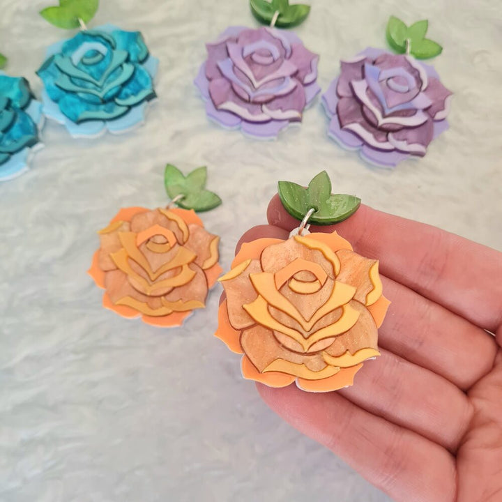 Pastel Rose Earrings by Cherryloco Jewellery 4