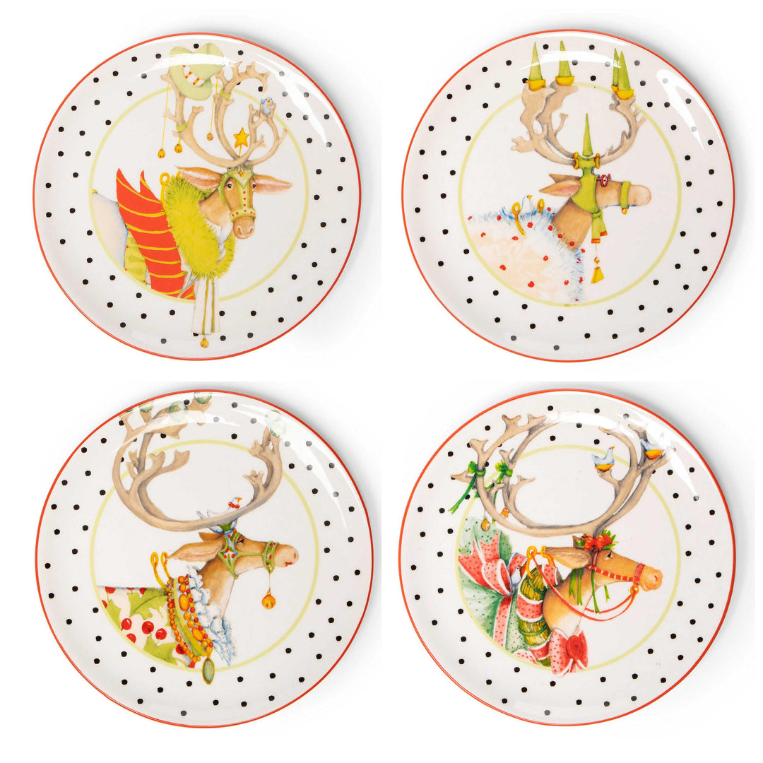 Patience Brewster Dash Away Dessert Plates - Set of 4 by Patience Brewster - Quirks!