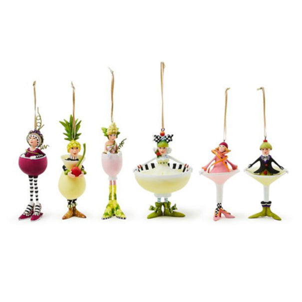 Patience Brewster Mini Cocktail Ornaments, Set of 6 image