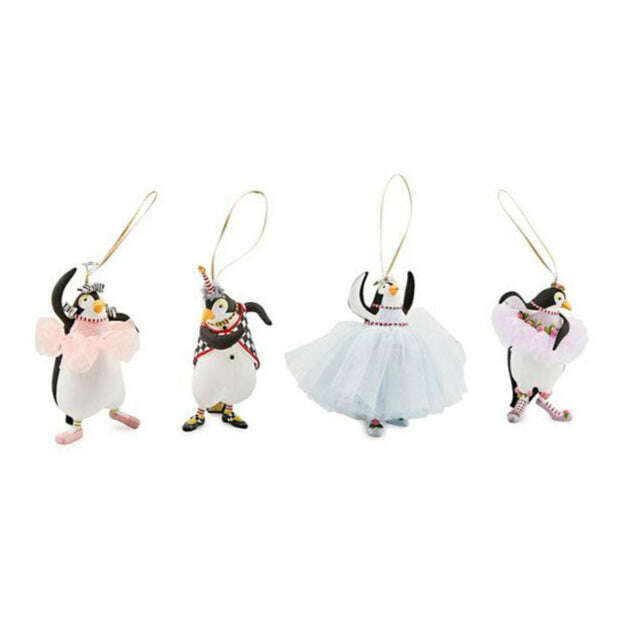 Patience Brewster Penguins En Pointe Ornaments, Set of 4