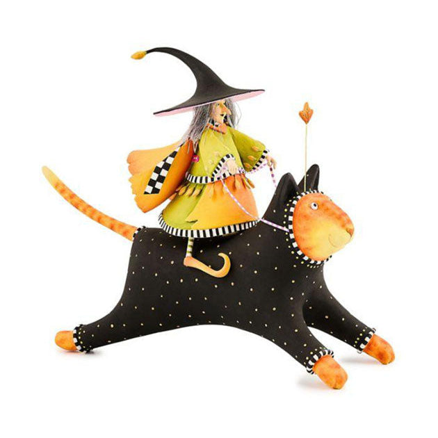 Patience Brewster Witch on Cat Figure