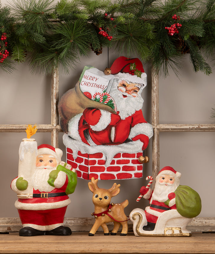 Retro Santa with Candle by Bethany Lowe Designs, image 4