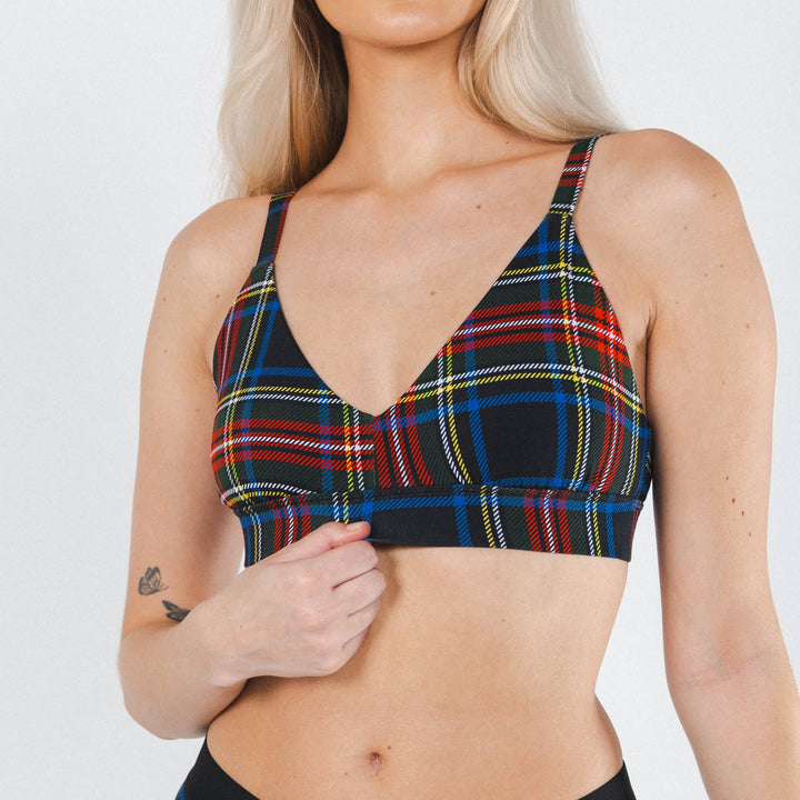 The Cappuccino | Holiday Tartan Plaid Boob Hammock™ Busty Bralette