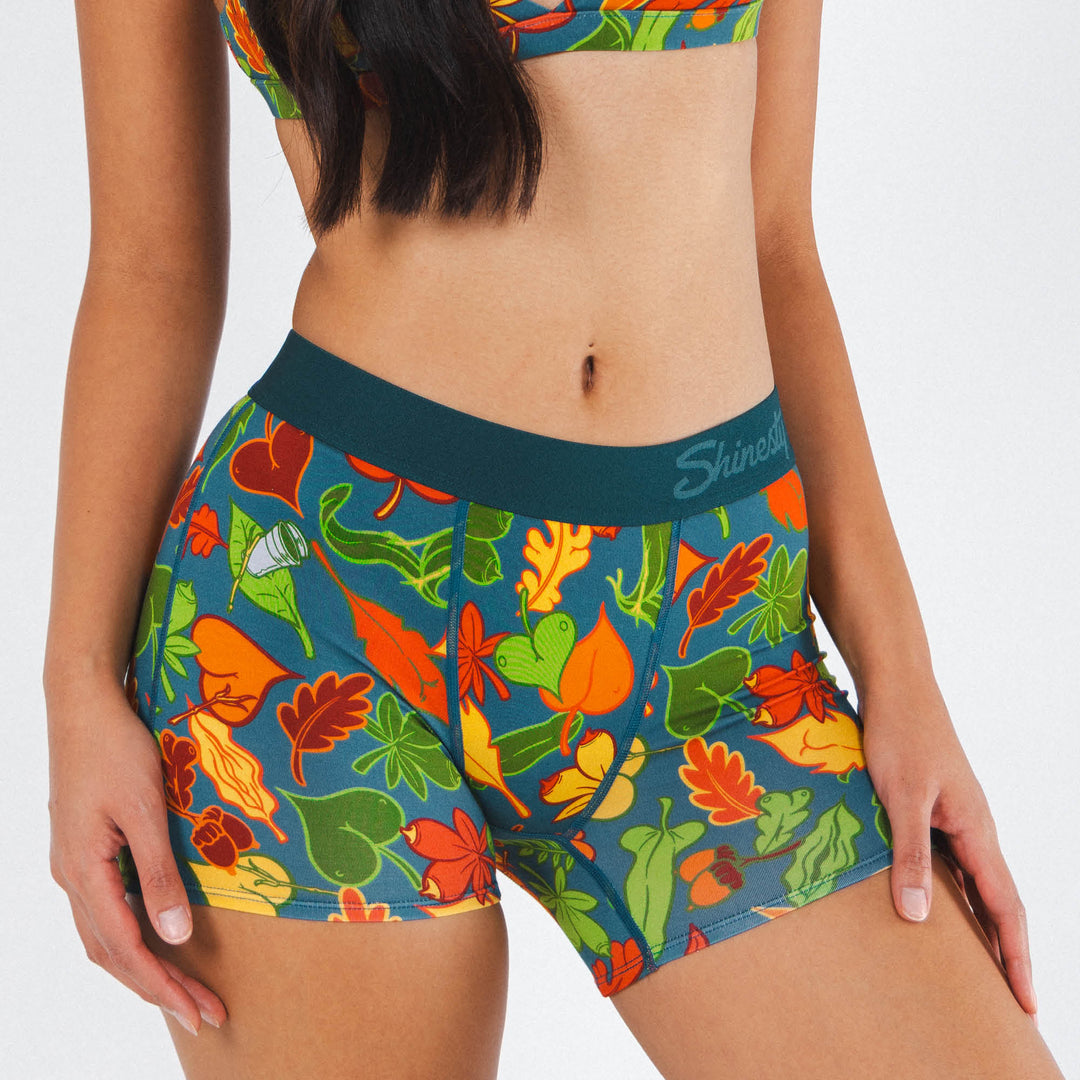 The Leaf Peeps | Naughty Leaves Women’s Boxers