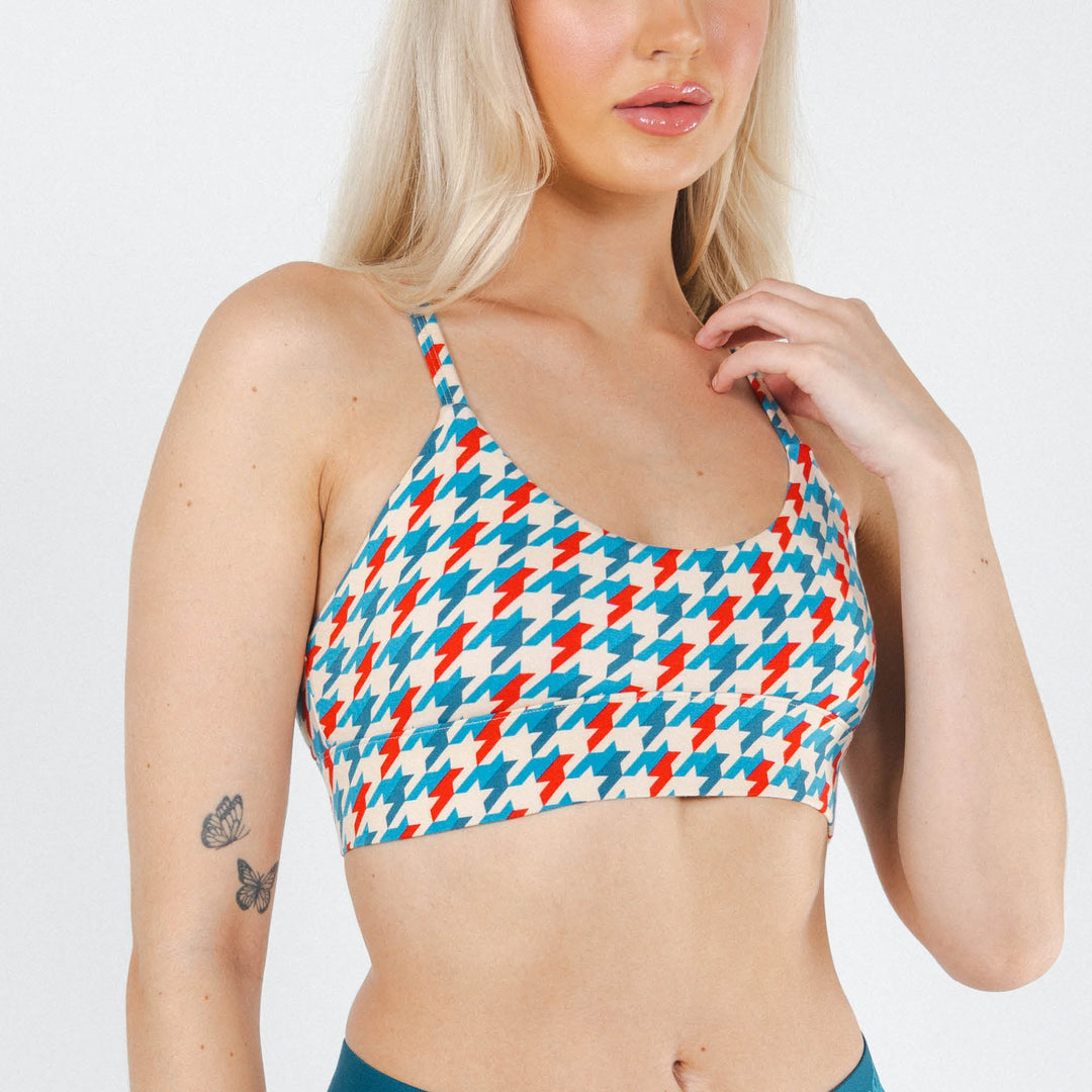 The Swanky | Retro Houndstooth Boob Hammock™ Scoop Bralette