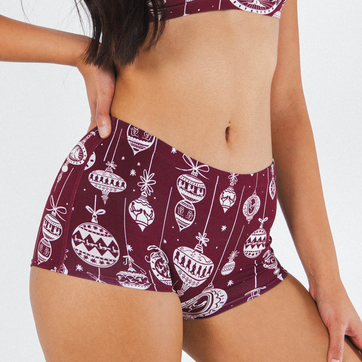 The Well Hung | Naughty Ornament Modal Boyshort Underwear