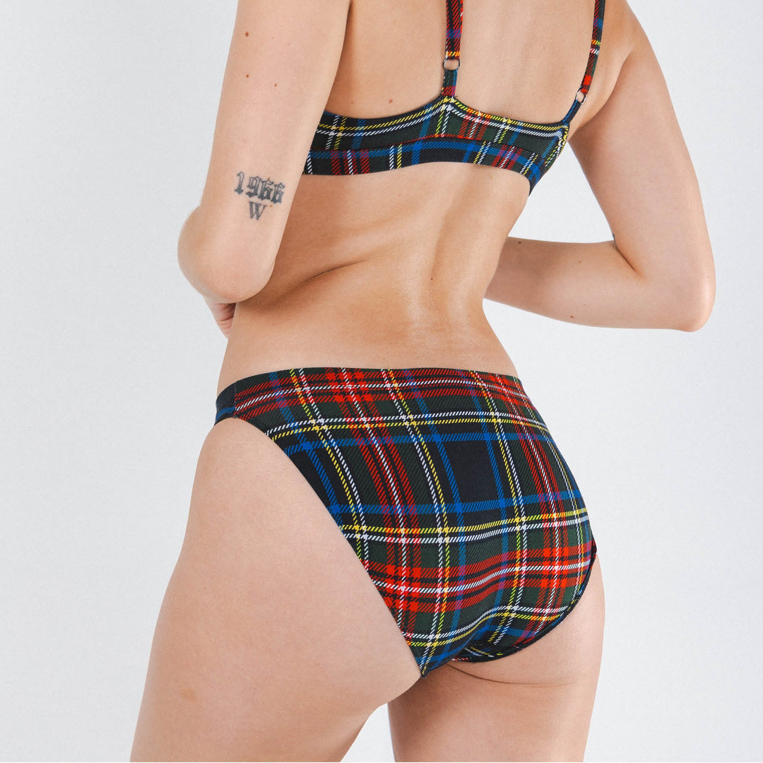 The Cappuccino | Holiday Tartan Plaid Modal Bikini Underwear