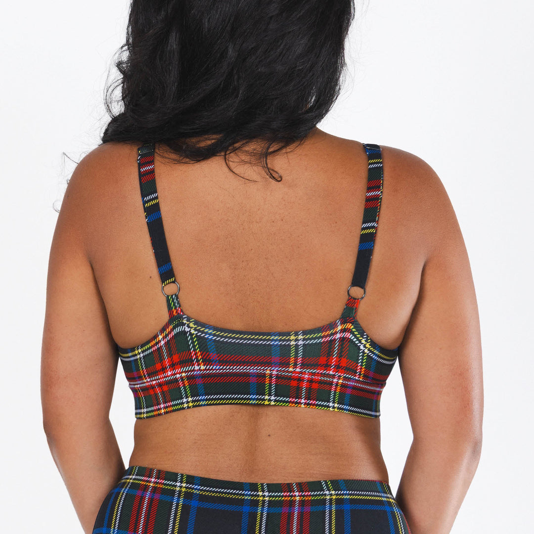 The Cappuccino | Holiday Tartan Plaid Boob Hammock™ Busty Bralette