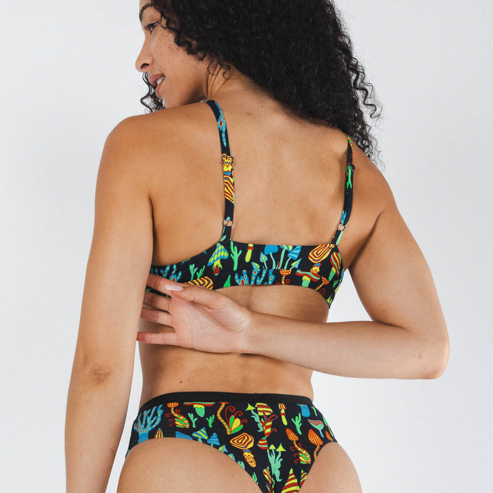 The Super Shroom | Neon Mushrooms Boob Hammock™ Triangle Bralette