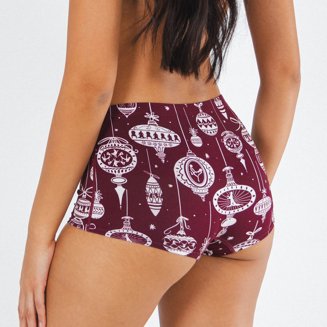 The Well Hung | Naughty Ornament Modal Boyshort Underwear