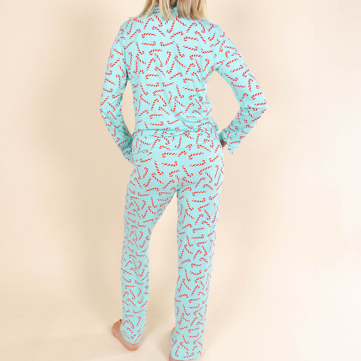 The Peppermint Pimp Canes | Candy Cane SleepDeep™ Women’s Long Sleeve Pajama Set