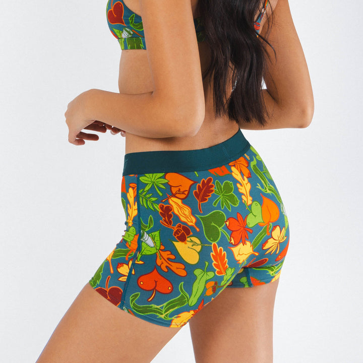 The Leaf Peeps | Naughty Leaves Women’s Boxers