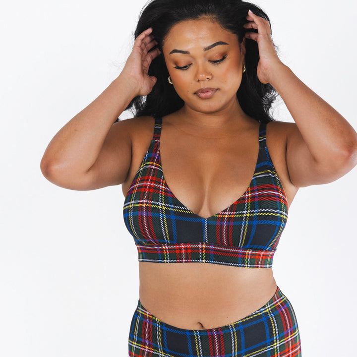 The Cappuccino | Holiday Tartan Plaid Boob Hammock™ Busty Bralette