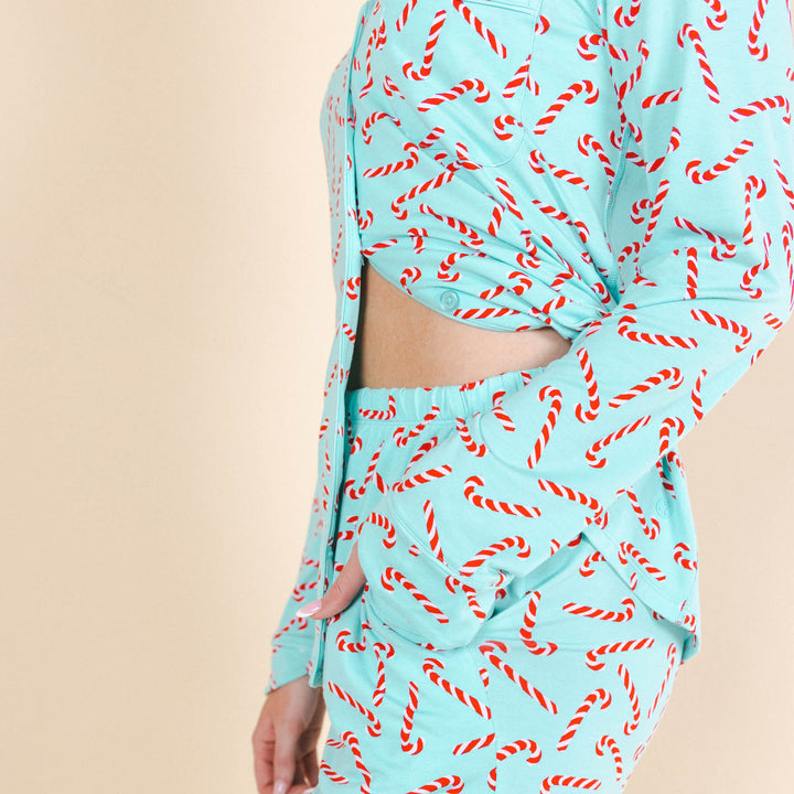 The Peppermint Pimp Canes | Candy Cane SleepDeep™ Women’s Long Sleeve Pajama Set