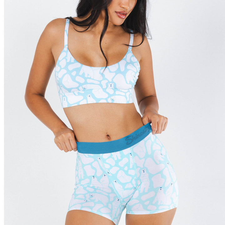 The Polar Polka | Polar Bear Scene Women’s Boxers