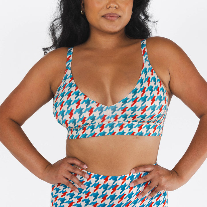 The Swanky | Retro Houndstooth Boob Hammock™ Busty Bralette