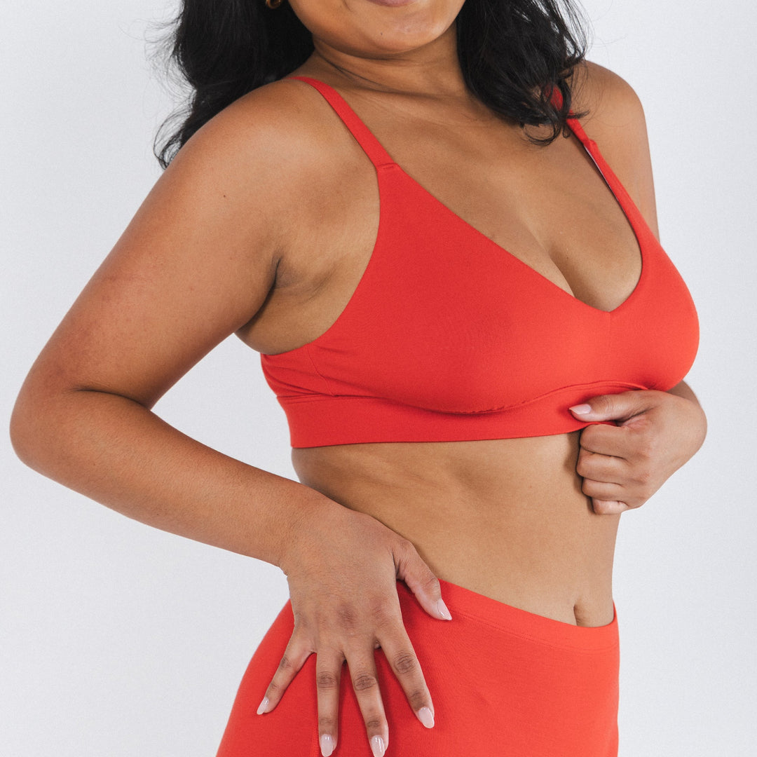 The Maraschino | Flame Scarlet Red Boob Hammock™ Busty Bralette